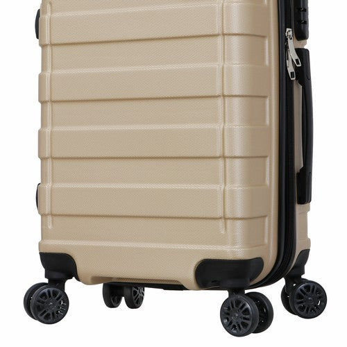 Segawe 21" Champagne Travel Carry-on Luggage Trolley Suitcase Hardside Spinner Suitcase