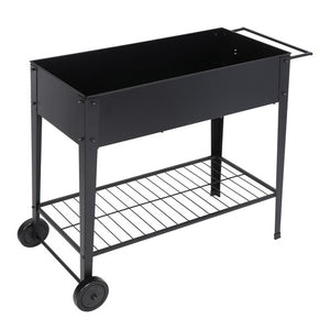 Segawe Raised Garden Bed Planter Box Outdoor on Wheels for Flower Herbs with Shelf