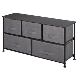 Segawe Drawer Dressers for Bedroom Closet Storage Organizer W/Metal Frame Graphite Grey