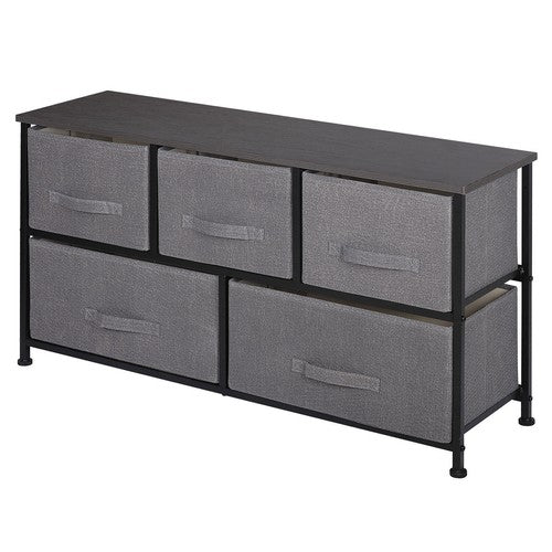 Segawe Drawer Dressers for Bedroom Closet Storage Organizer W/Metal Frame Graphite Grey