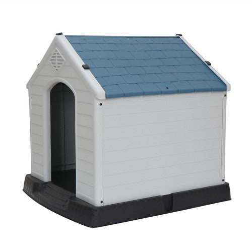 Segawe Dog House Indoor Outdoor Plastic Durable Dog House Insulated Puppy Shelter Blue