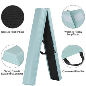 Segawe 6' Green Balance Beam Extra Firm Vinyl Folding Gymnastics Beam W Handle For Home