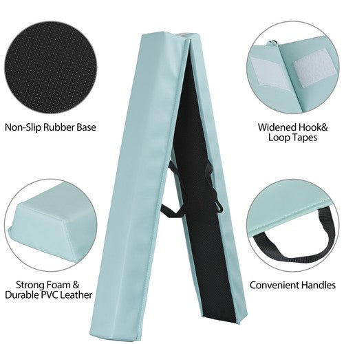 Segawe 6' Green Balance Beam Extra Firm Vinyl Folding Gymnastics Beam W Handle For Home