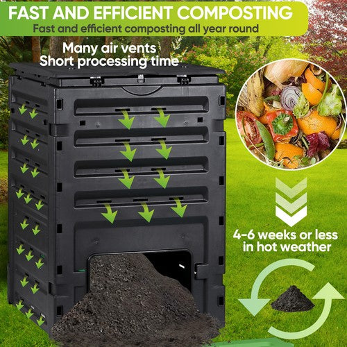 Segawe Large Garden Compost Bin 120 Gallon Outdoor Composter Bin from BPA Free Material