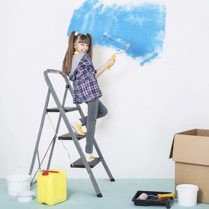 Segawe Folding 3 Step Ladder w/ Convenient Handgrip Portable Step Stool Anti-Slip Pedal
