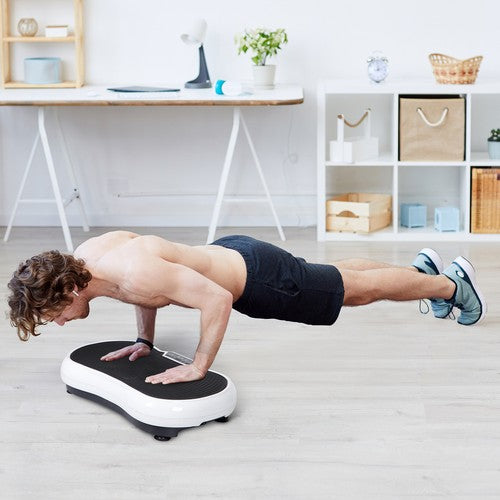 Segawe Vibration Plate Fitness Platform Exercise Machine Vibrating Full Body Slim White
