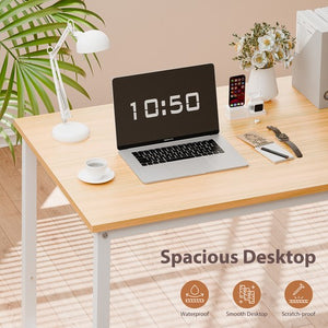 Segawe 47" Modern Laptop Computer Desk Study Working Table Home Office Desk Wood