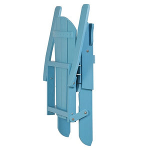 Segawe Folding Adirondack Chair Poly Patio Chair Fire Pit Chair Weather Resistant Blue