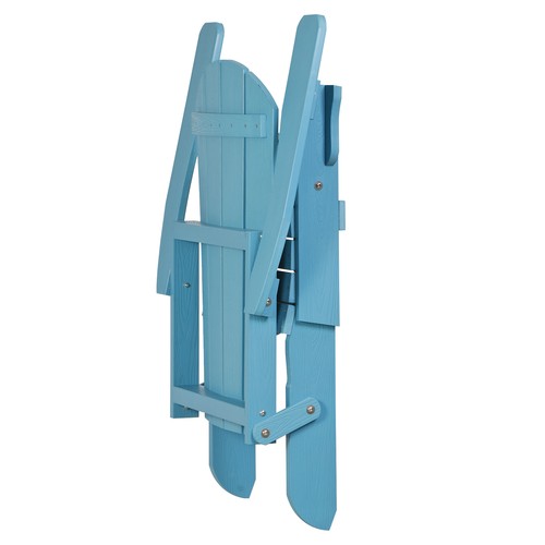 Segawe Folding Adirondack Chair Poly Patio Chair Fire Pit Chair Weather Resistant Blue