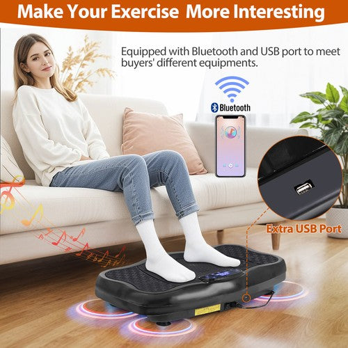 Segawe Waver Vibration Plate Exercise Machine Whole Body Fitness Vibrat Platform Black