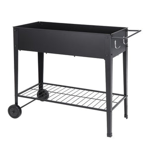 Segawe Raised Garden Bed Planter Box Outdoor on Wheels for Flower Herbs with Shelf