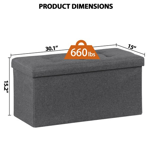 Segawe 30-In Storage Bench for Bedroom Entryway End of Bed Folding Foot Rest Ottoman