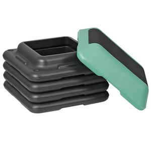 Segawe 16" Adjustable Aerobic Stepper Exercise Workout Step Platform with 4 Riser Green