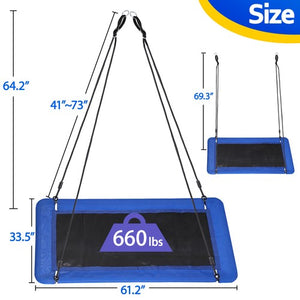 Segawe Tree Swing Rectangular Swing Set for Kids and Adults Heavy Duty Support 600LBS