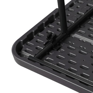 Segawe 6FT Plastic Folding Table Portable Fold-in-Half Picnic Table with Handle Black