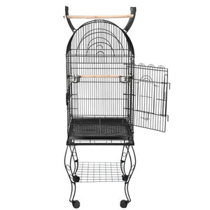 Segawe 64" Rolling Bird Cage w/Open Play Top for Small Parrot Cockatiel Parakeet Home