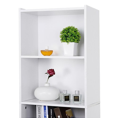 Segawe 5 Tier Bookcase Bookshelf Wood Cube Storage Shelf Display Stand for Living Room