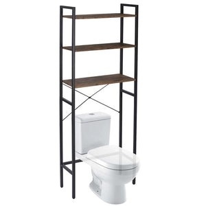 Segawe Over The Toilet Storage 3-Tier Industrial Over Toilet Bathroom Organizer Brown
