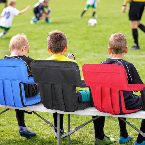 Segawe Stadium Seat Red Reclining Bleacher Chair Folding Perfect For Bleacher Lawn