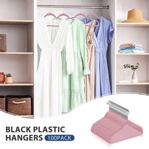 Segawe 100PCS Velvet Hangers Non-Slip Flocked Clothes Hangers w/ 360¡ã Swivel Hook Pink