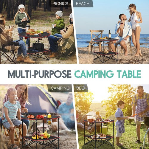 Segawe Foldable Camping Table Outdoor Beach Picnic Table Lightweight with Carry Bags