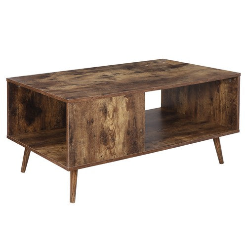Segawe Durable Coffee Table End Storage Stand Living Room with Open Storage Shelf