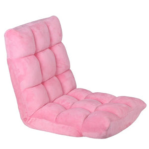 Segawe Adjustable Floor Chair Comfy Cushions Gaming Sofa Chiar Seat w/Back Support Pink