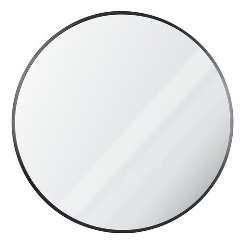 Segawe Black Round Mirror 30 inch Circle Mirror Metal Frame Wall Mounted Vanity Mirror