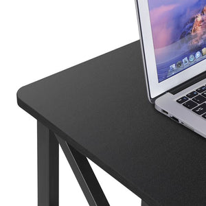Segawe Coffee Table for Living Room Rectangular Center Table with 2 Storage Shelf Black