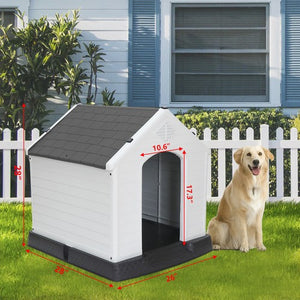 Segawe Cozy Pet Dog House Waterproof Dog House for Small to Medium Size Outdoor Grey
