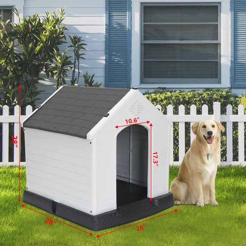 Segawe Cozy Pet Dog House Waterproof Dog House for Small to Medium Size Outdoor Grey
