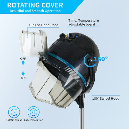 Segawe Professional Hair Bonnet Dryer Adjustable 1300W  Stand Up W/Wheels Beauty