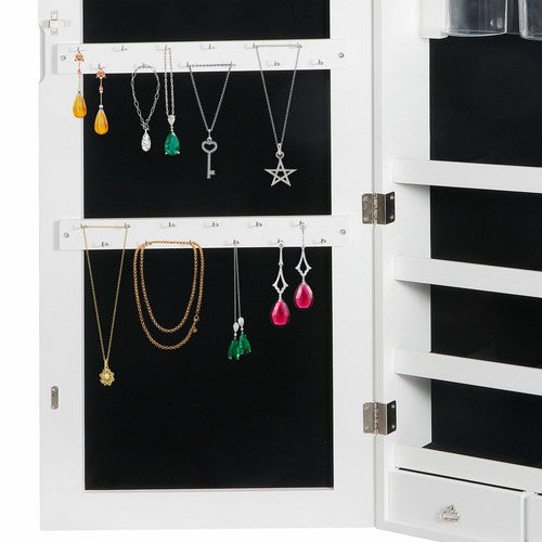 Segawe 4.5" Depth Jewelry Cabinet Armoire Organizer w/Lockable Door Jewelry Box