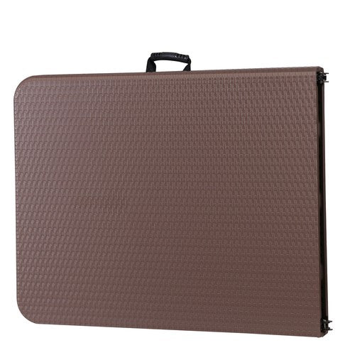 Segawe 6 FT Folding Table Portable Fold-in-Half Plastic Table for Picnic Camping Brown