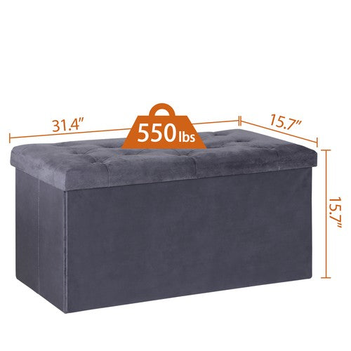 Segawe Folding Storage Ottoman Shoes Bench Rectangular Storage Bench Entryway Bedroom