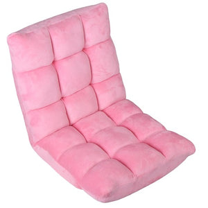 Segawe Adjustable Floor Chair Comfy Cushions Gaming Sofa Chiar Seat w/Back Support Pink