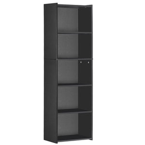 Segawe 5-Tier BookShelf with Open Storage Shelf Storage Rack for Bedroom Display Black