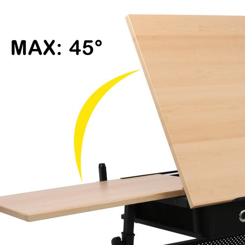 Segawe Drafting Desk Drawing Table Adjustable with Stool Arts & Crafts Creative Center