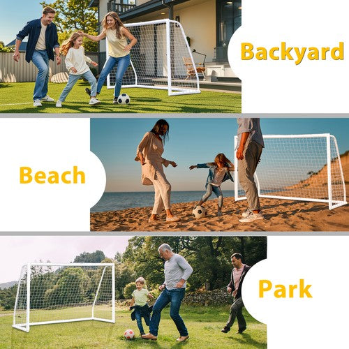 Segawe 8 x 5' Soccer Nets for Backyard Portable Training Equipment PVC Soccer Goals