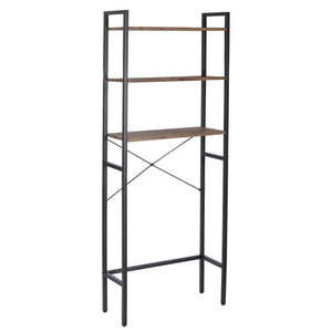 Segawe Over The Toilet Storage 3-Tier Industrial Over Toilet Bathroom Organizer Brown