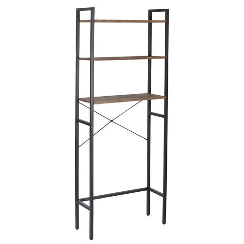 Segawe Over The Toilet Storage 3-Tier Industrial Over Toilet Bathroom Organizer Brown
