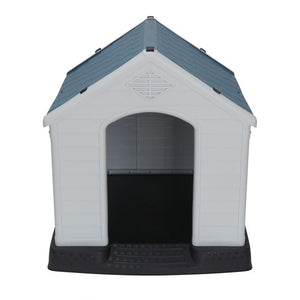 Segawe Dog House Indoor Outdoor Plastic Durable Dog House Insulated Puppy Shelter Blue
