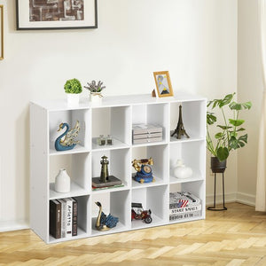 Segawe White 12 Cube Bookcase Storage Organizer Wooden Home Office Shelving Bookshelf