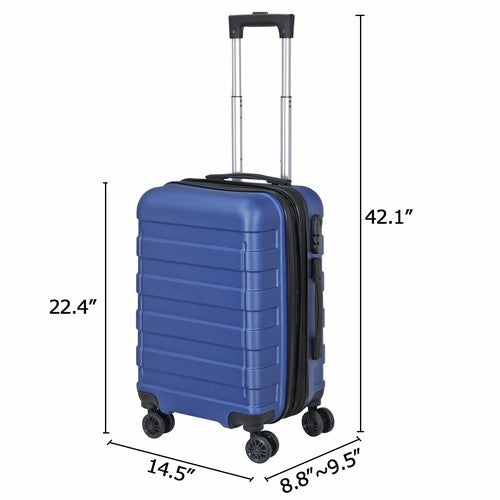 Segawe 21" Spinner Carry-on Luggage Suitcase Wheels Expandable Travel Bag Hardside