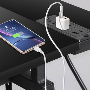 Segawe Drafting Desk Drawing Table Adjustable w/ Stool Arts & Charging Station Black