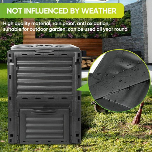 Segawe 80 Gallon Garden Composter Bin Outdoor Fast Creation of Fertile Soil Compost Bin