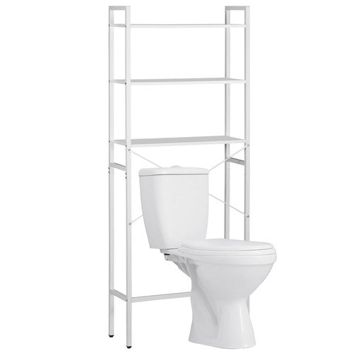 Segawe 3-Tier Over The Toilet Storage MDF Bathroom Organizer Shelves Freestanding White