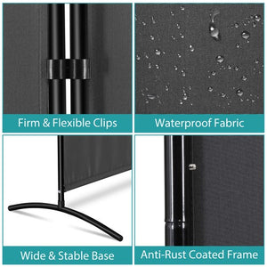 Segawe Partition Room Dividers 3 Panel Folding Privacy Screen 6Ft Portable Wall Divider