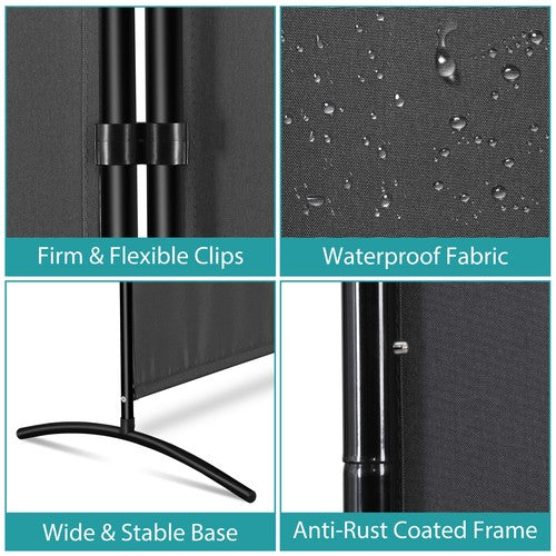 Segawe Partition Room Dividers 3 Panel Folding Privacy Screen 6Ft Portable Wall Divider