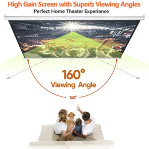 Segawe 100'' Projector Screen 16:10 4K HD Projector Movies Screen for Home Theater